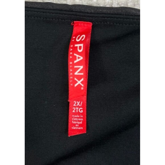 Spanx Faux Leather Leggings Women's Size 2X Black Pull On Shaping - Picture 5 of 11
